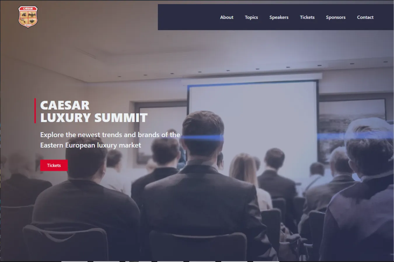 Caesar Luxury Summit Onepage web design by designite